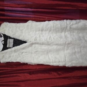 Elegant White Faux Fur Vest